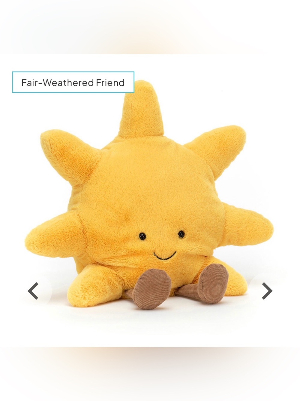 Jellycat Amuseables Sun BNWT - Picture 5 of 6